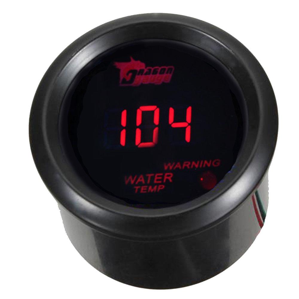 ESUPPORT Car 2" 52mm Digital Water Temp Gauge Red LED Fahrenheit F