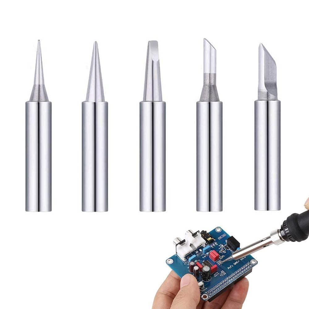 MAKINGTECSoldering Iron Tip, Universal Replacement Soldering Iron Tip Lead Free Screwdriver, 900m Tip Tool Kit for Soldering Station, Welding and Cutting (5 Pcs)