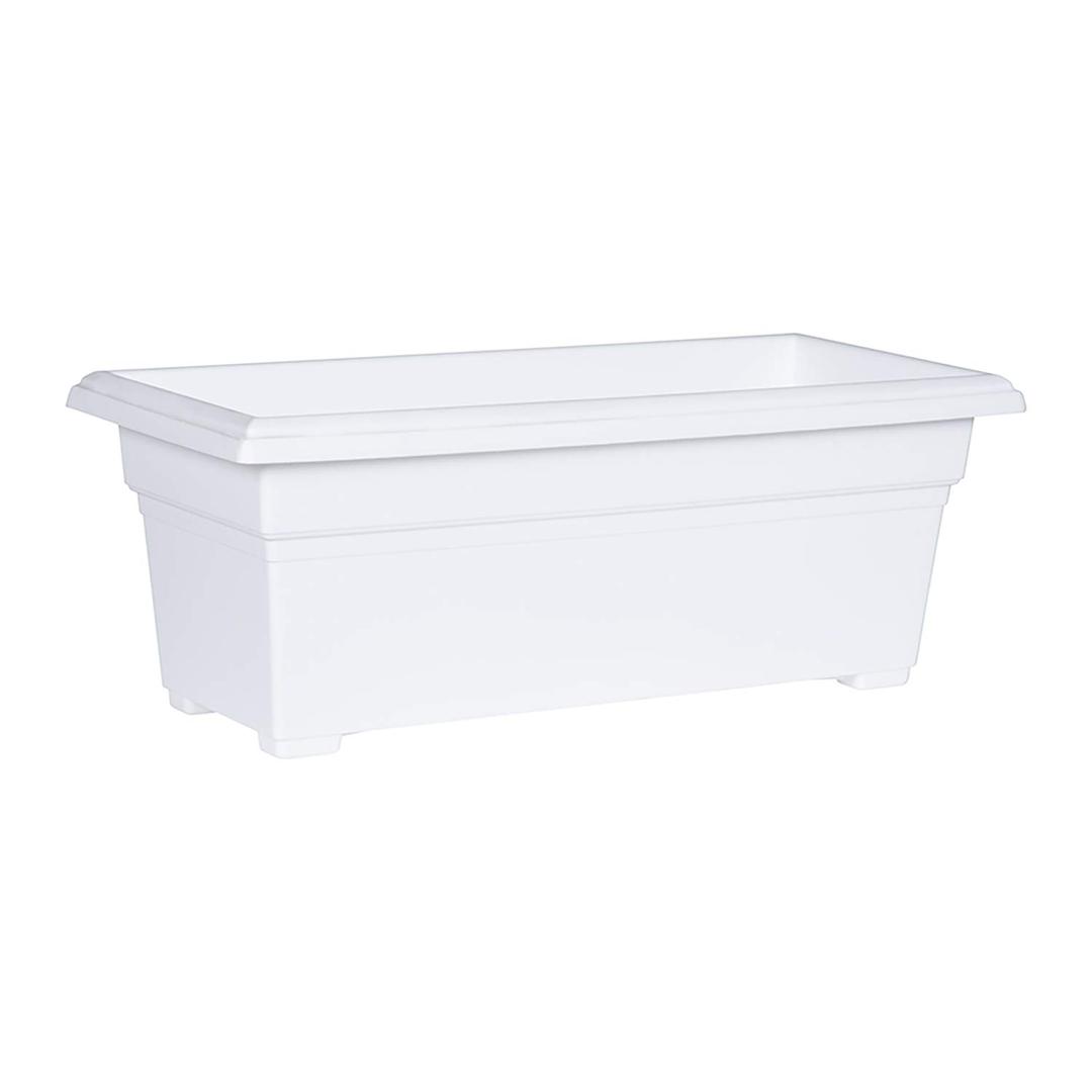 Novelty 331312 Countryside Patio Planter Box, White, 27 Inch