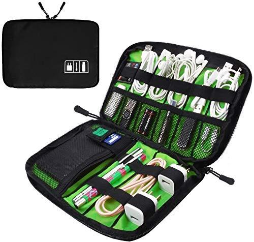 Cable organizer bag Electronic Accessories Bag Travel Electronics Organiser Cables Case for Power Bank, Camera, Ipad and Memory Card