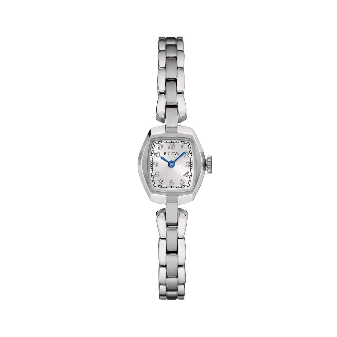 BulovaLadies' Classic Dress Mini 2-Hand Quartz Watch, Stainless Steel, Arabic Markers