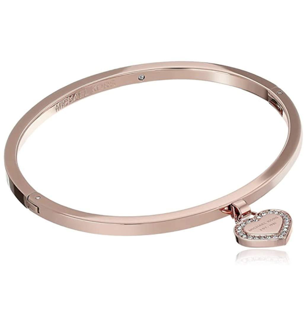 Michael KorsWomen's Rose Gold-Tone MK Logo Bracelet MKJX5039791