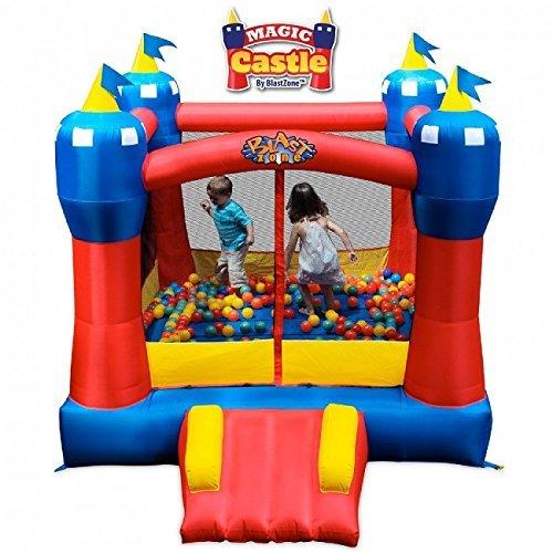 Blast Zone Magic Castle - Inflatable Bounce House with Blower - Premium Quality - Indoor/Outdoor - Portable - Sets Up in Seconds