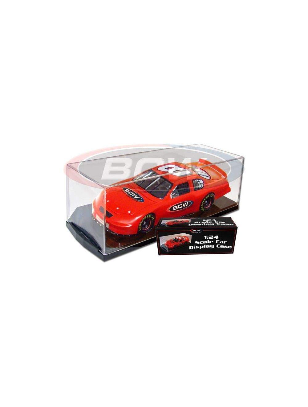 BCW Model Car Display Case | 1:24 Scale Diecast Car Display Case | Clear Acrylic Cover on Black Base | Protect and Showcase Collectible Diecast Cars from NASCAR, Formula 1, and More