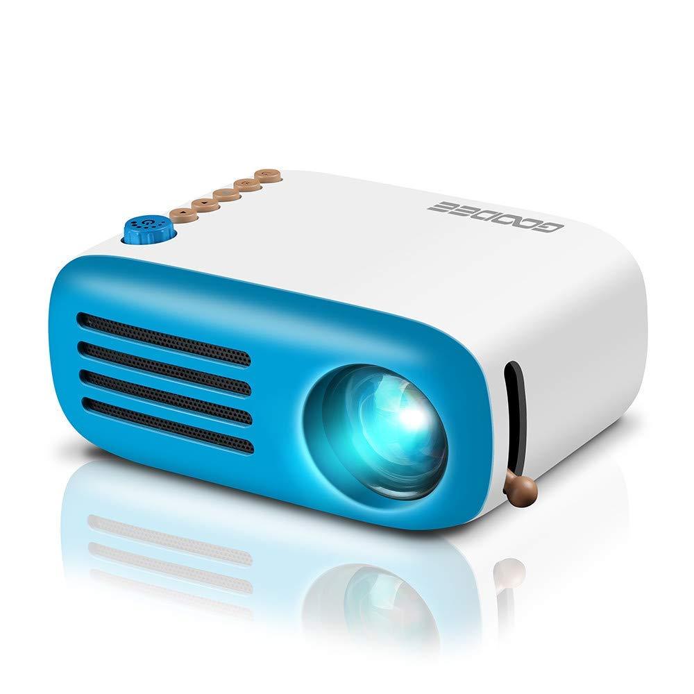 GooDee Mini Projector, LED Portable Projector Pocket Pico Projector Great Gift for Kids, HD 1080P Supported HDMI Connect to PC Laptop Xmas Gift for Children