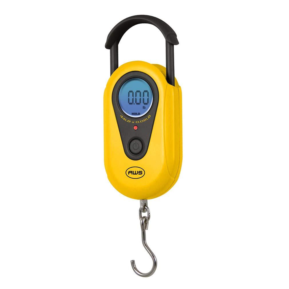 AMERICAN WEIGH SCALESAmerican Weigh Scales Yellow Digital Hanging Scale, Adjustable Strap Lightweight AMW-SR-20-44lb by 0.02 LB