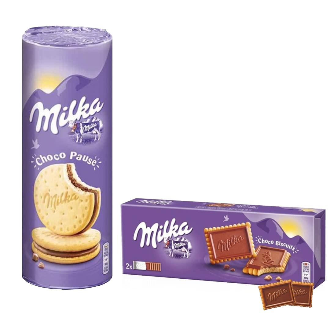 Milka Combo - Biscuits Milka - Milka Choco Creme Sandwich Biscuits + Milka choco Biscuits combo