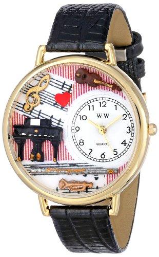 Whimsical Watches Unisex G0610001 Music Teacher Black Leather Watch