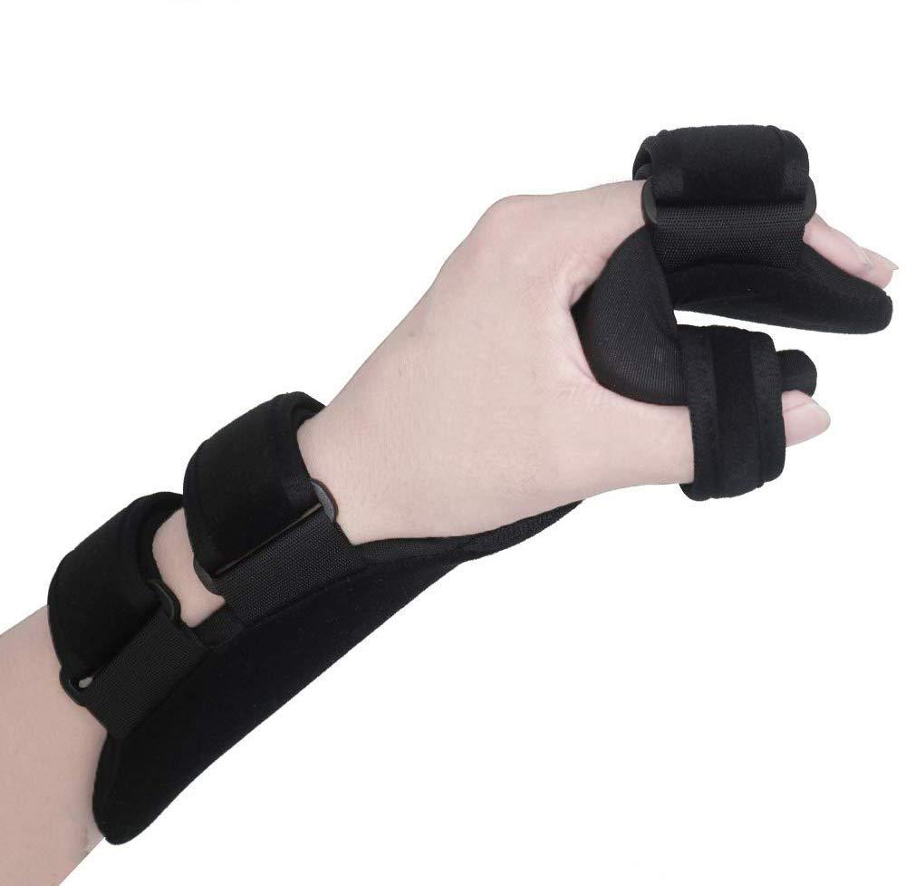 Soft Resting Hand Splint Night Wrist Splint Support Immobilizer Finger Wrist Fracture Fixation Scaffold for Stroke Hand Pain Tendinitis Sprain Fracture Arthritis Dislocation (Medium, Left)