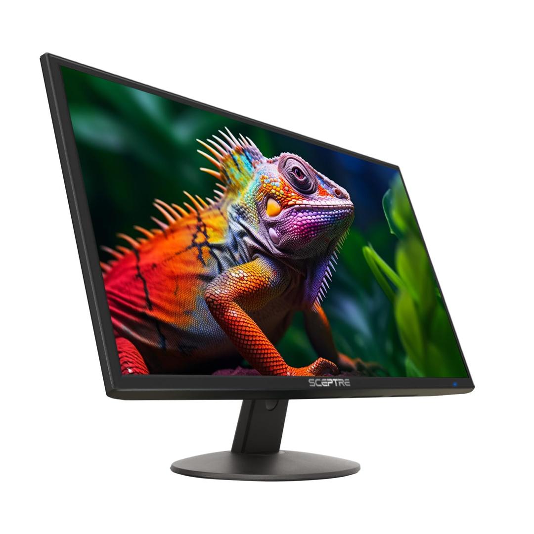 Sceptre 24-inch Professional Thin 1080p LED Monitor 99% sRGB 2x HDMI VGA Build-in Speakers, Machine Black (E248W-19203R Series)