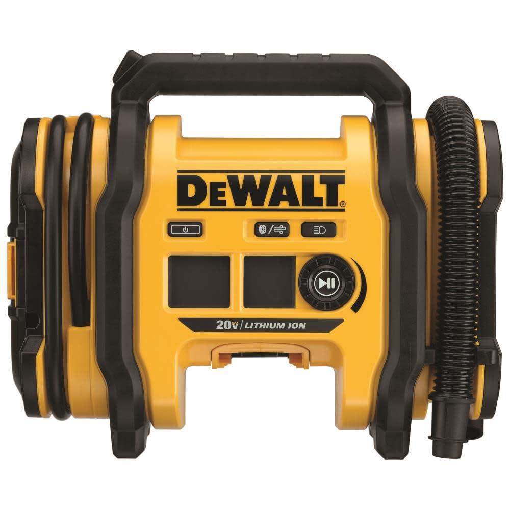 DEWALT20V MAX Tire Inflator, Compact and Portable, Automatic Shut Off, LED Light, Bare Tool Only (DCC020IB)