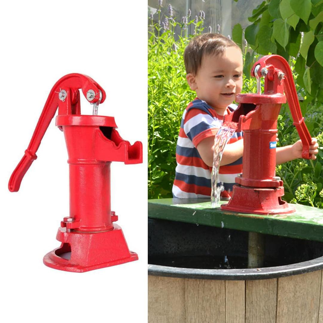 Cast Iron Pitcher Hand Water Pump Antique Hand Well Pump Old Fashion Pitcher Hand Pump for Yard Ponds Garden