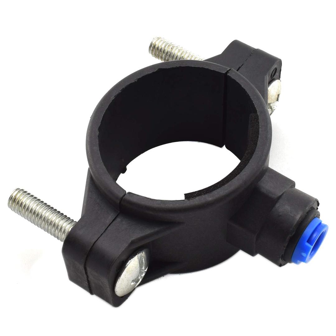 SDTC Tech 1-Pack Drain Saddle Valve with 1/4" Quick Connect Plastic Water Filters Valve Clamp for Reverse Osmosis System