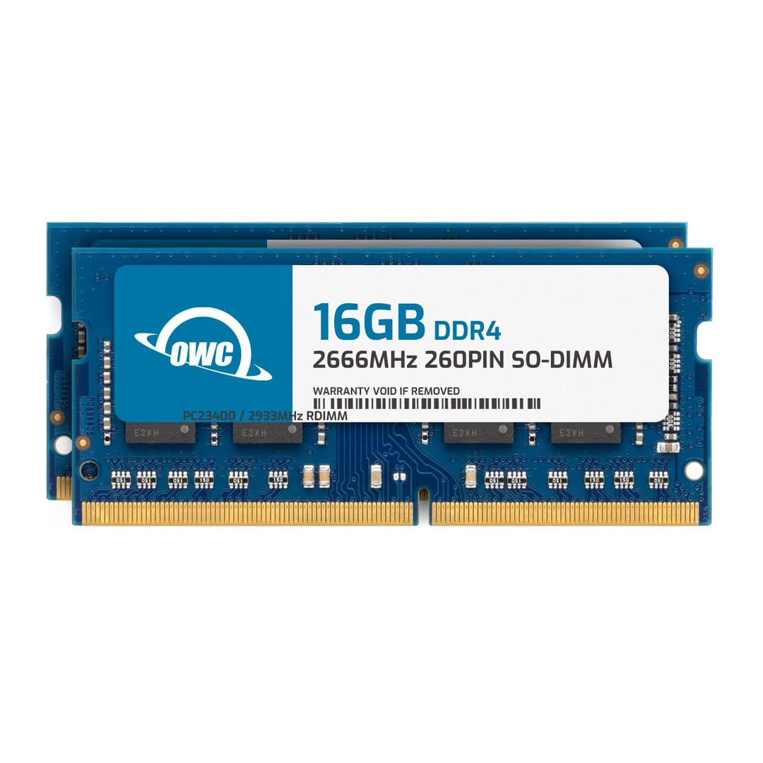 OWC32GB (2 x 16GB) PC21300 DDR4 2666MHz 260pin SO-DIMMs Memory Ram Module, Compatible with Mac Mini 2018, iMac 2019 and up, and Compatible PCs, (OWC2666DDR4S32P)