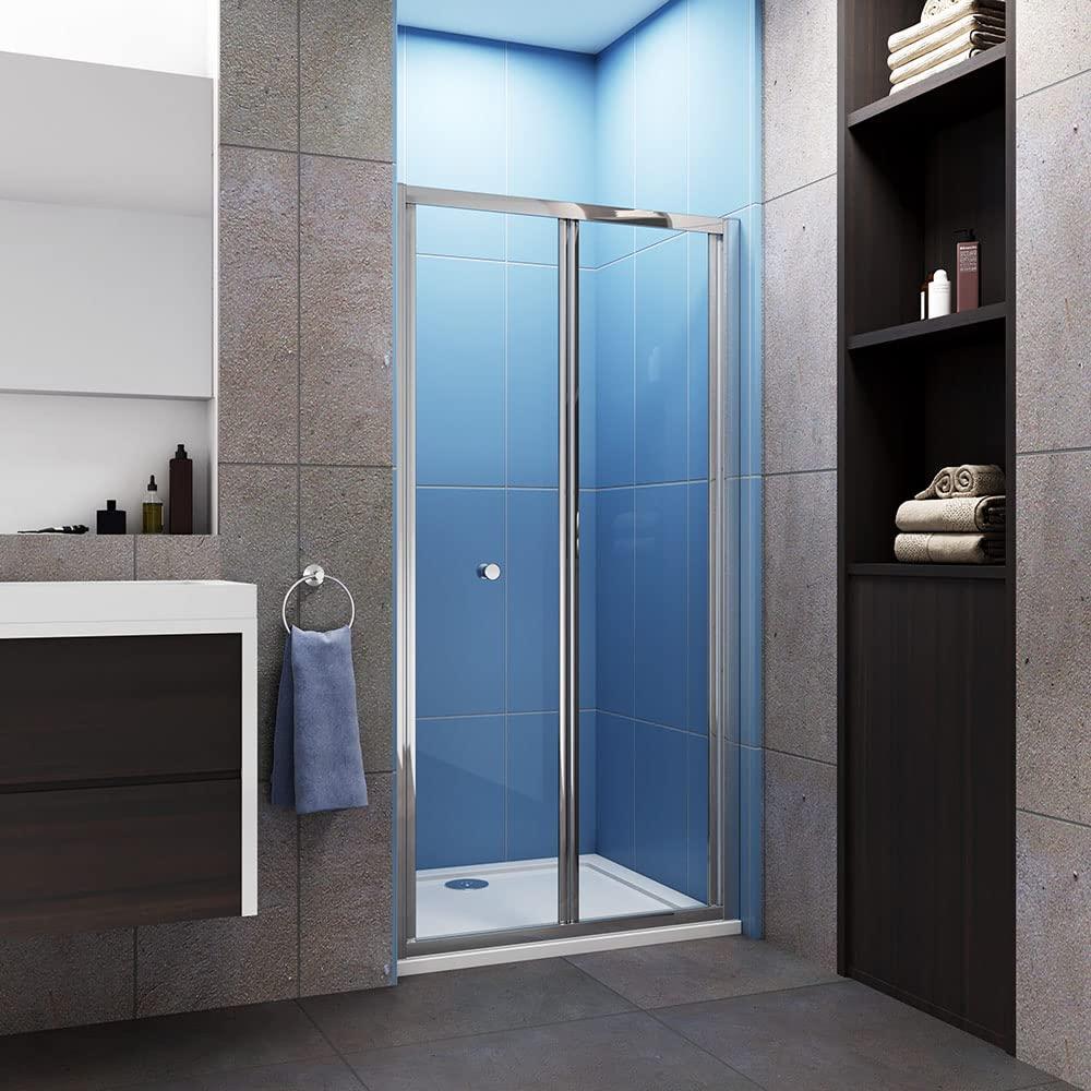 800x1850mm Height Bathroom Bi Fold Shower Door Shower Enclosure 5mm Glass Cubicle