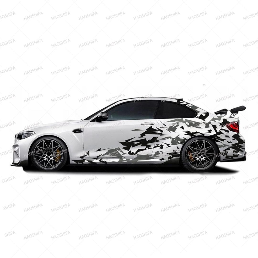 Camouflage Lightning Car Decal Camo Stripe Car Side Stickers Decals Vinyl Wrap Camo Print Decals