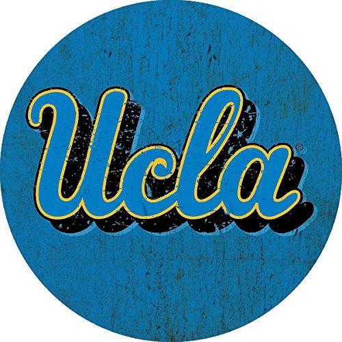 R and R ImportsR and R Imports, Inc UCLA Bruins NCAA Collegiate Distressed Wood Grain Trendy 4 Inch Round Decal Sticker Officially Licensed Collegiate Product