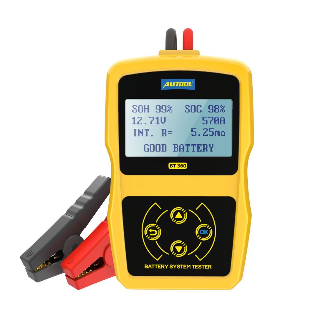 AUTOOL BT360 Car Battery Tester 12V Car Battery Load Tester 100-2400 CCA Car Battery Checker Tester Digital Auto Battery Analyser for Car, Truck, Boats and More