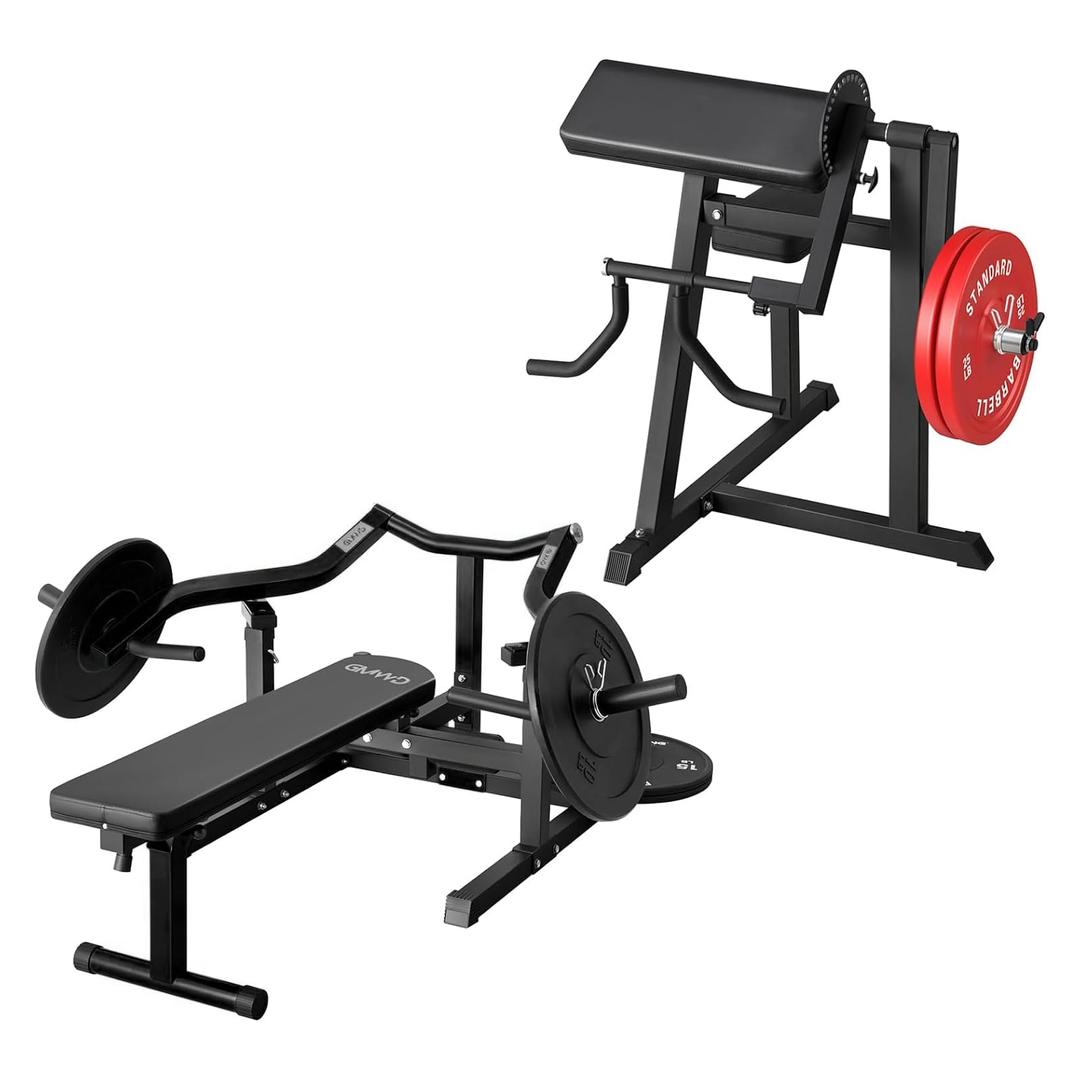 GMWD 1050LB Chest Press Machine with Bicep Tricep Curl Machine Combo, Home Gym Equipment