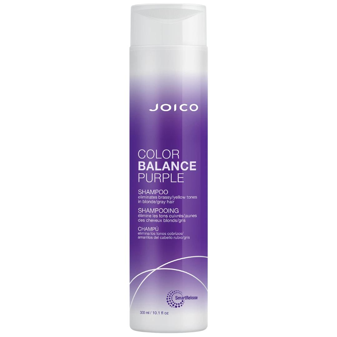 JoicoColor Balance Purple Shampoo | For Cool Blonde or Gray Hair | Eliminate Brassy Yellow Tones | Boost Color Vibrancy & Shine | UV Protection | With Rosehip Oil & Green Tea Extract