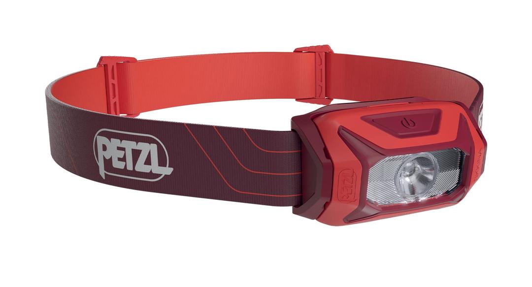 PETZLTIKKINA Headlamp - Compact, Easy-to-Use 300 Lumen Headlamp, Designed for Hiking, Climbing, Running, and Camping - Red