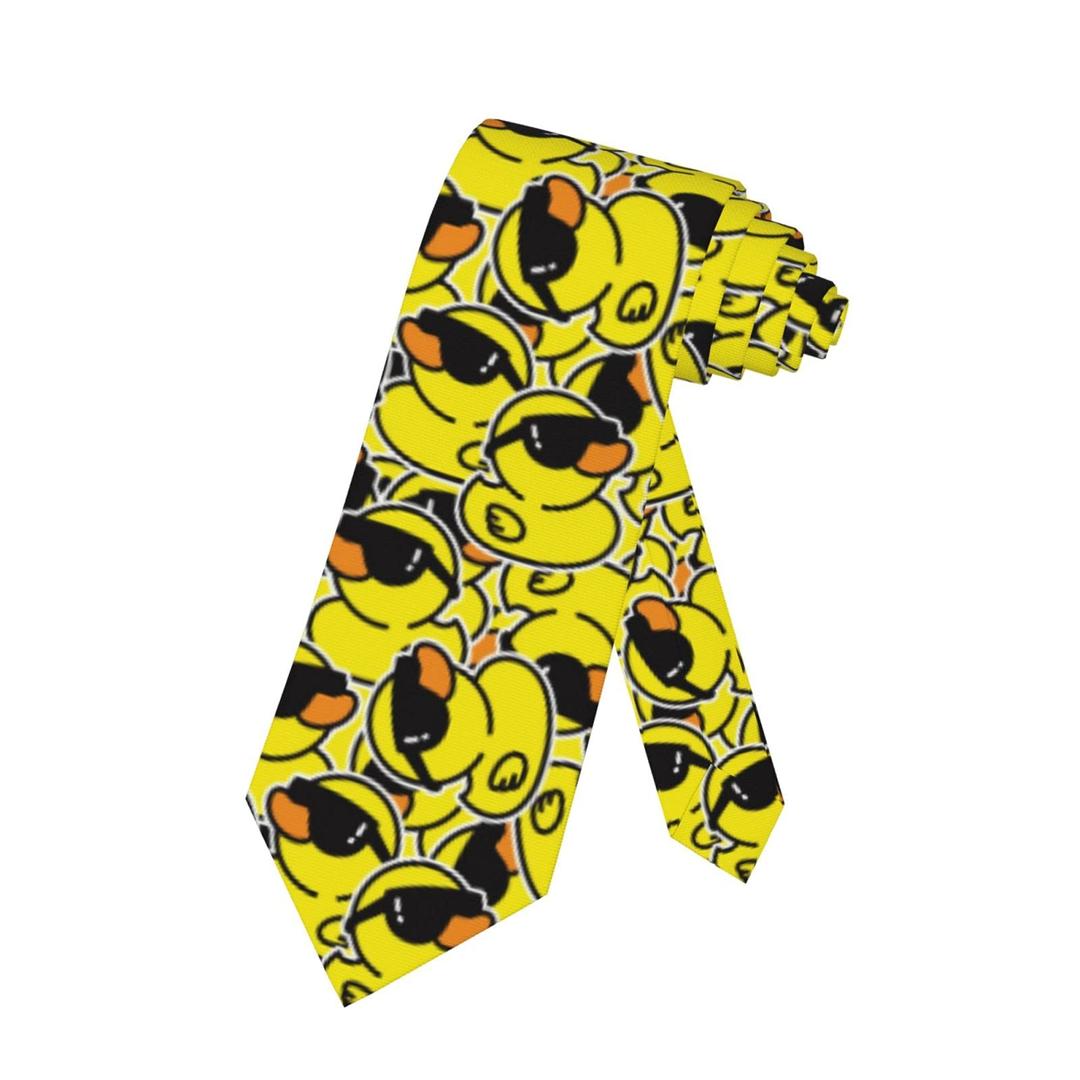 SARA NELLDuck Mens Tie Cool Duck With Sunglasses Necktie,Fun Print Woven Slim Neck Ties for Men