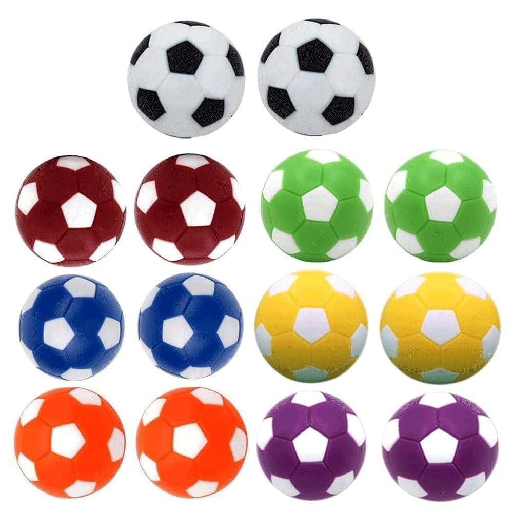 14 Pack Table Soccer Foosballs Replacement Balls, Multicolor 36mm (1.42") Official Foosball Tabletop Game Ball, Foosball Accessory Replacements for Home Recreation Room Foosball Table