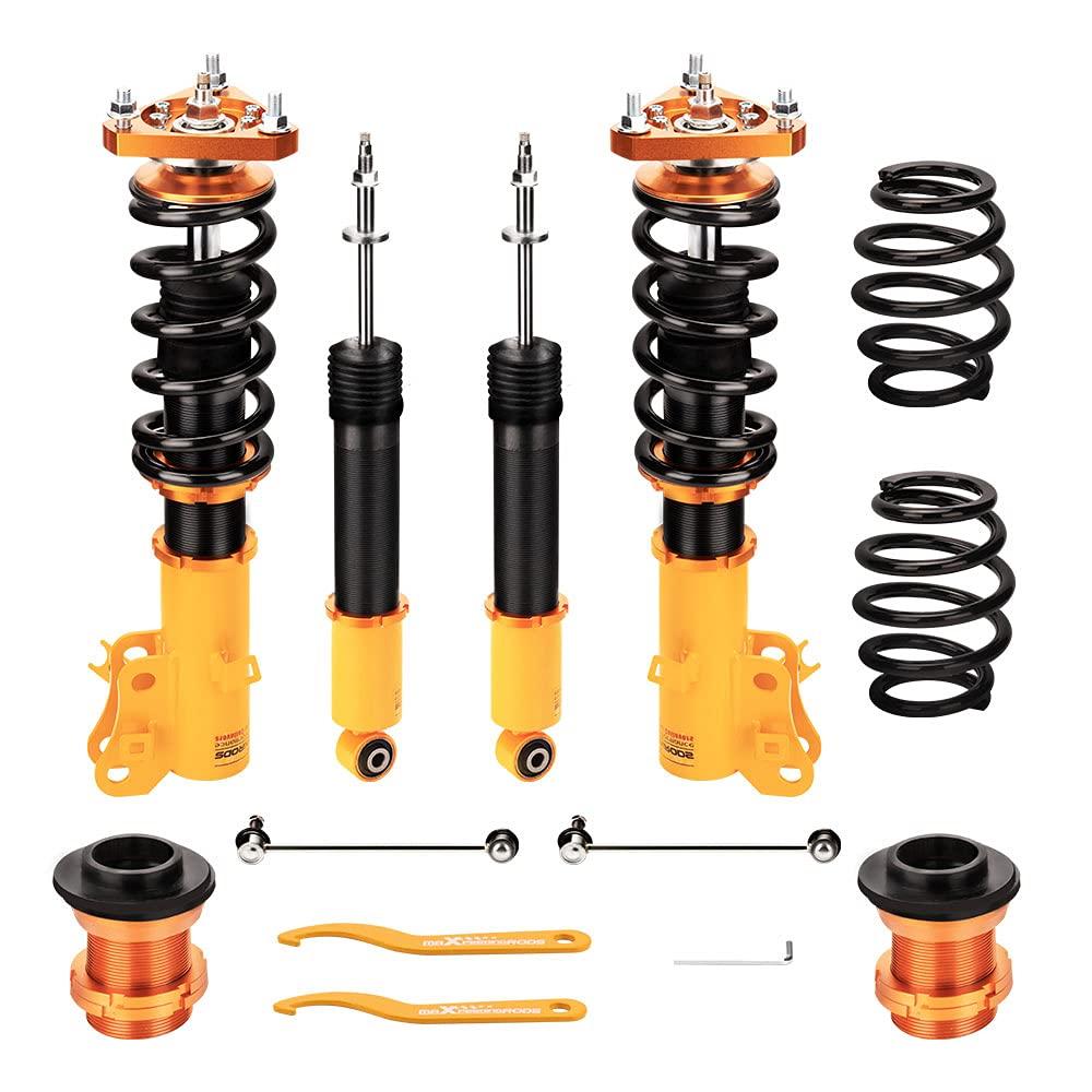 maXpeedingrods Coilovers for Honda Civic 2012-2015, Coil Spring Shock Absorber Struts, 24 Levels Damping Adjustable Coilovers Suspension Kit Struts, Lowering Kit Height Adjustable by 1-3” Gold