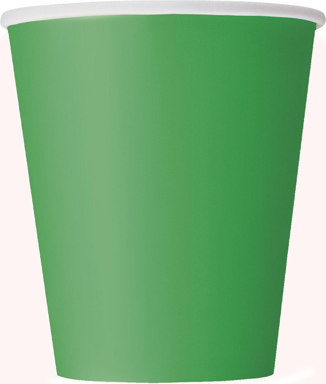 Premium Emerald Green Paper Cups Set - 9 oz (14 Pcs) - Elegant & Eco-Friendly Party Drinkware - Perfect for Birthdays, Showers, & Special Celebrations