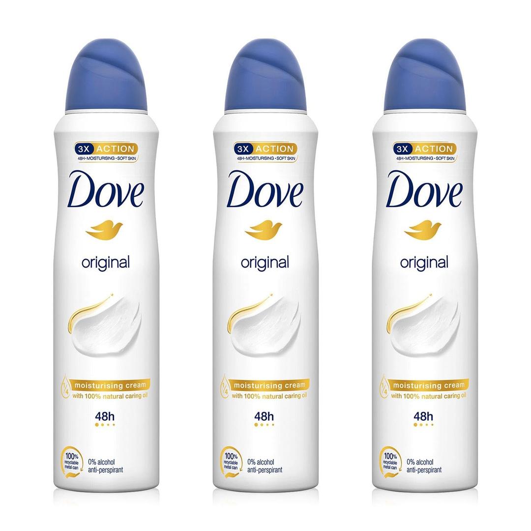 DoveOriginal Aerosol AntiPerspirant Deodorant 150ml Pack of 3