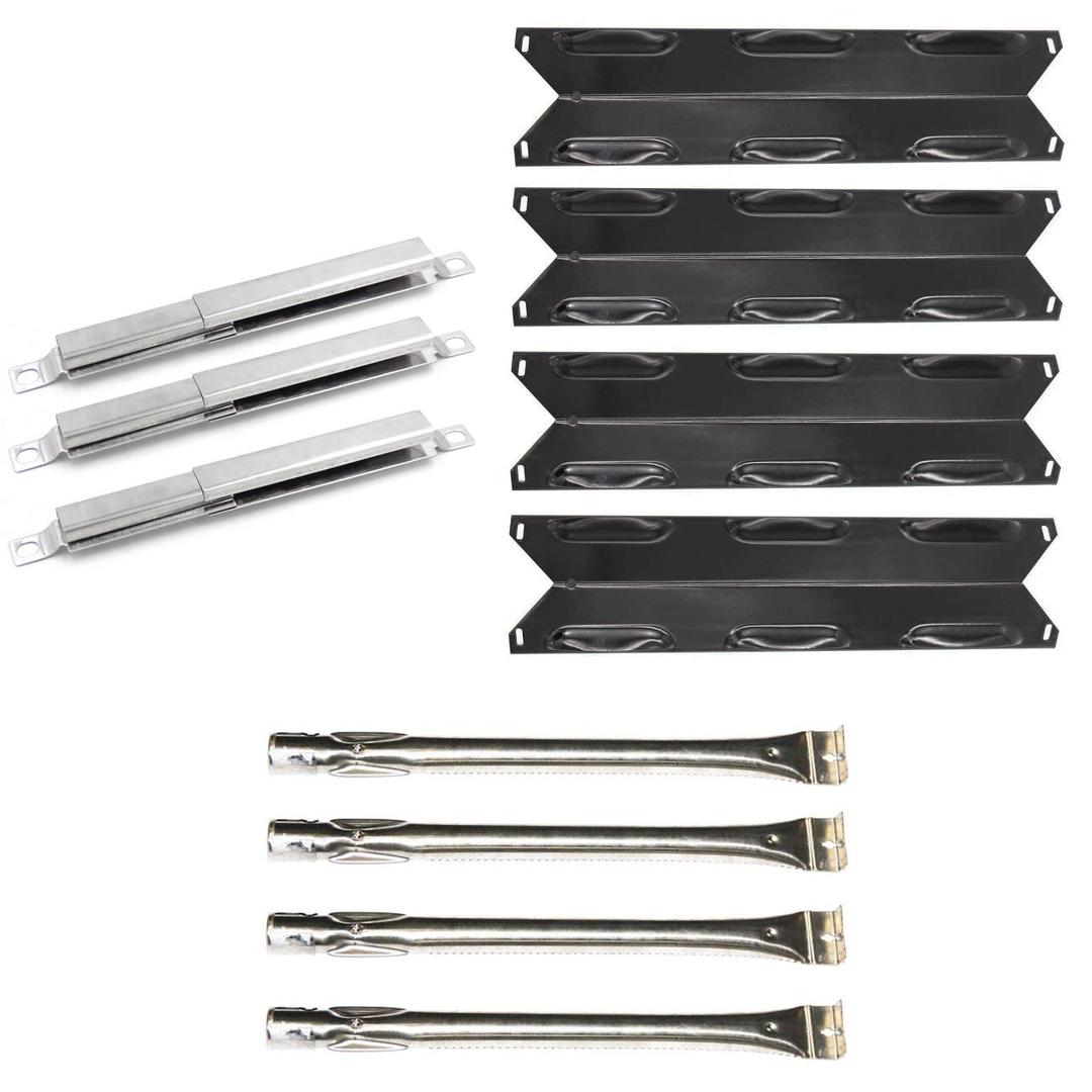 Hongso Grill Burner Tube, Heat Plate Shield, Crossover, Gas Grill Repair Kit for Kenmore 146.16197210, 146.34611410, 146.23678310, 146.10016510, 146.16132110, 146.34461410, BBQ Pro 146.23676310