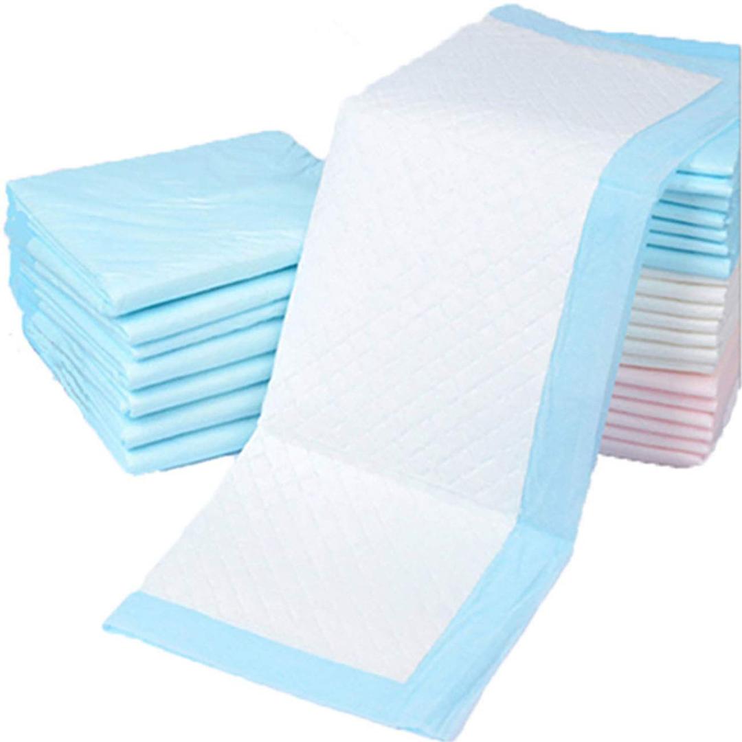 Uheng Vinyl 24"X35" 20 Pack Disposable Absorbency Underpads Waterproof Urine Pads Incontinence Bedding Mat Mattress Sheet Protector For Beds, Furniture, Quilted Sheet For Baby Adults, Blue