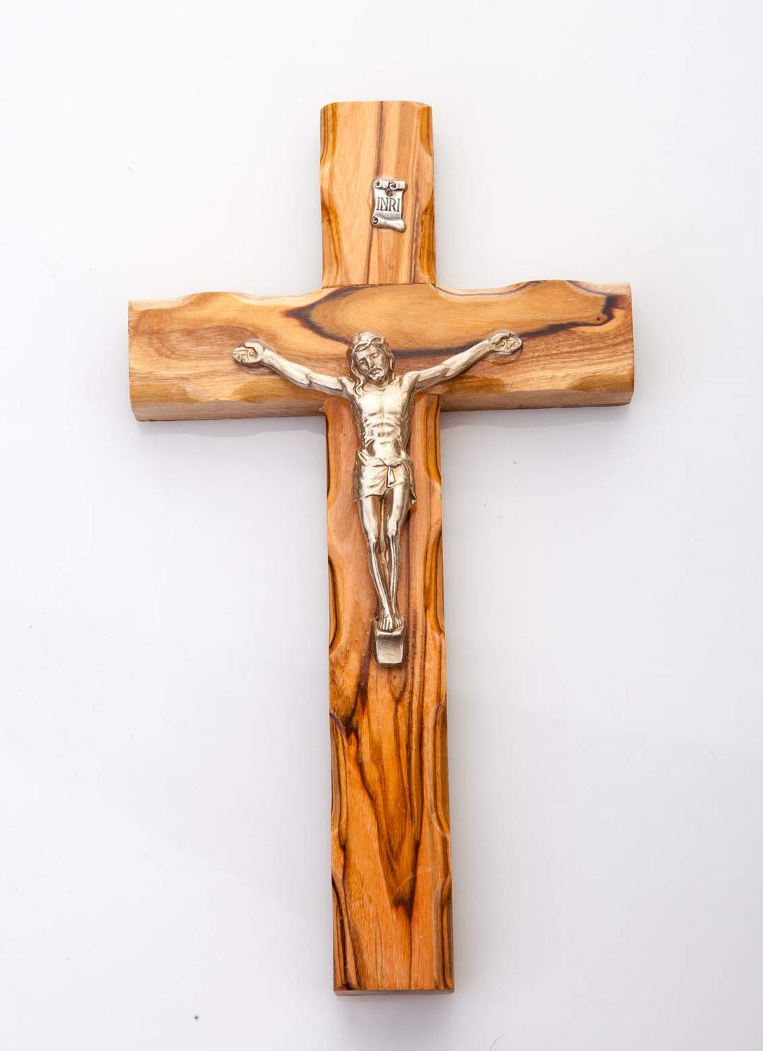 Jerusalem Bethehem 5" Olive Wood Crucifix