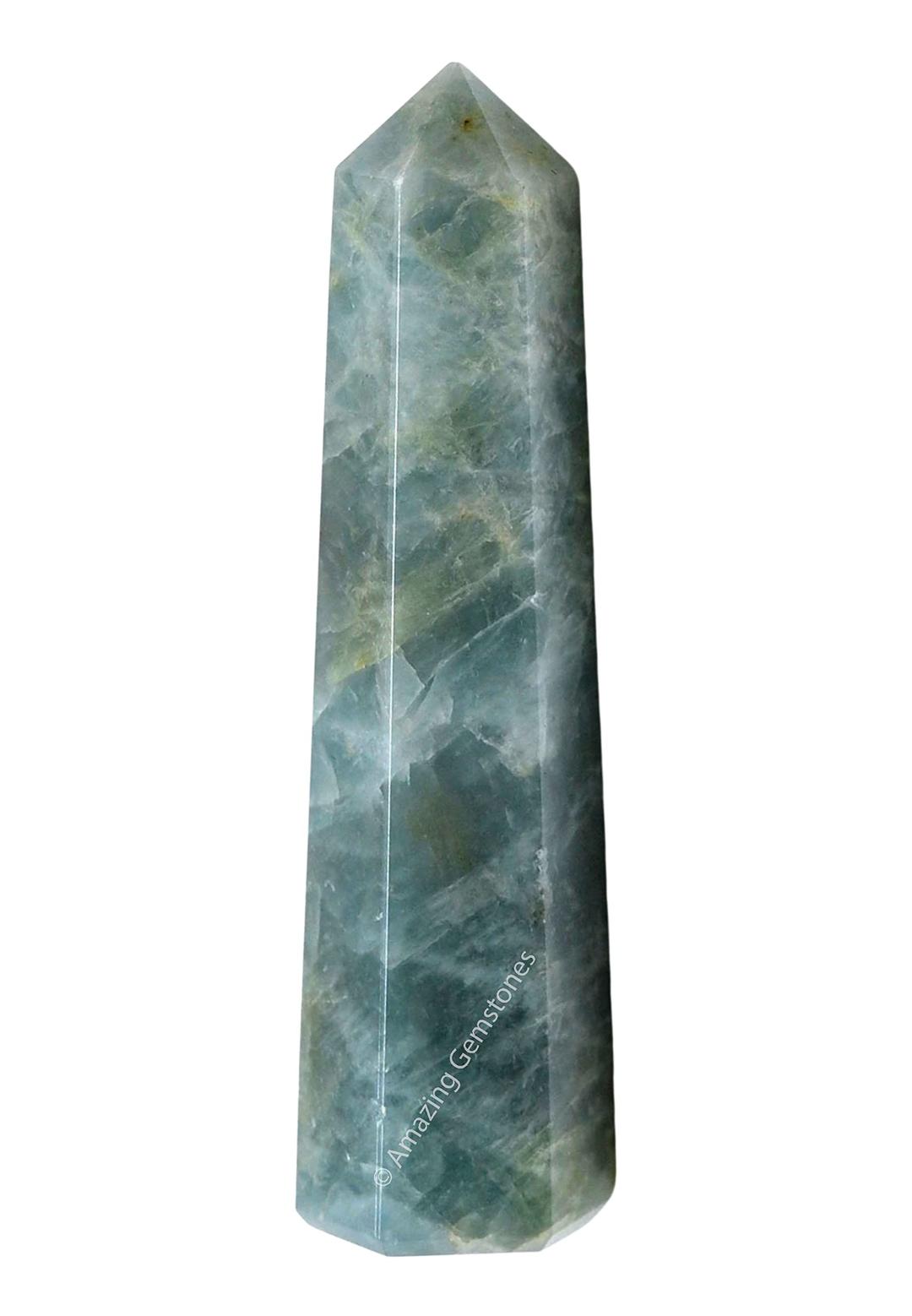 Aquamarine Crystal Towers ~ Natural Healing Crystal Point Obelisk for Reiki Healing and Crystal Grid (2" to 3" INCH)