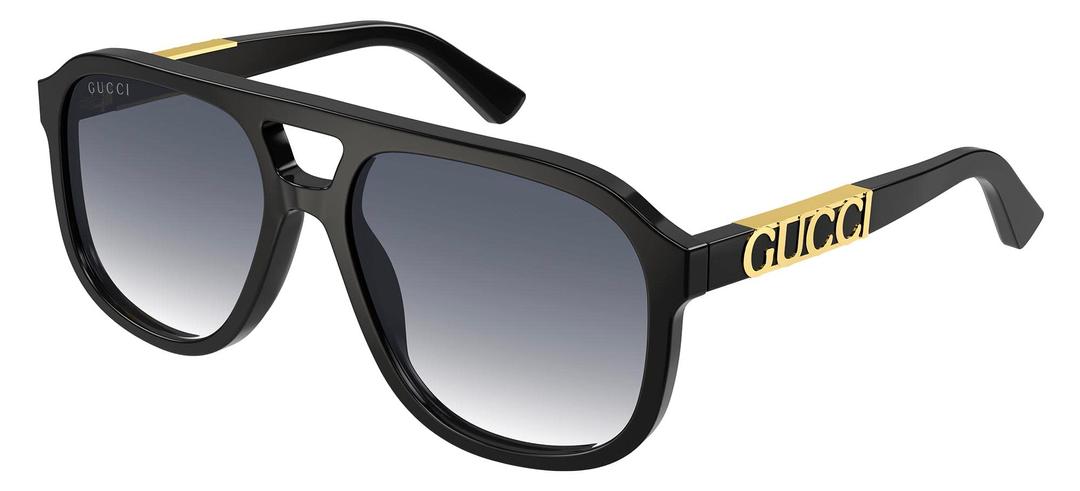 GucciPilot Sunglasses GG1188S 002 Black 58mm