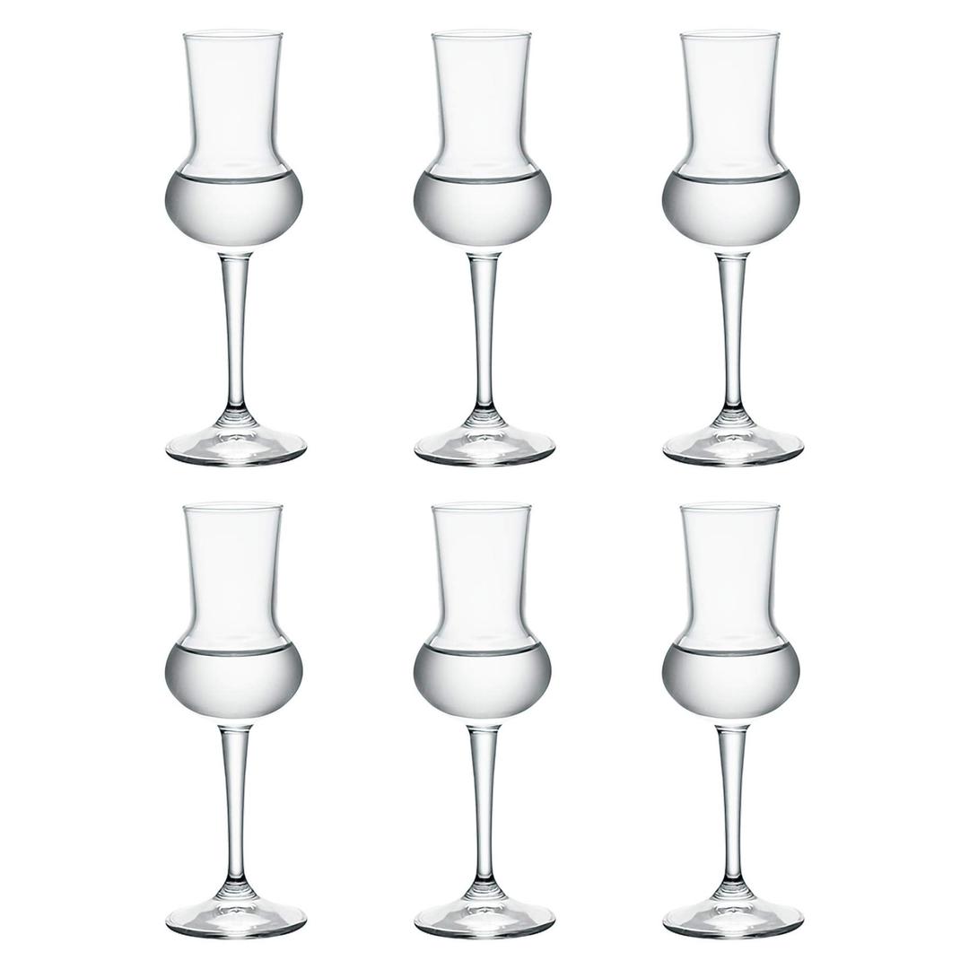 Bormioli RoccoRestaurant Grappa Liqueur Glass with Stem - 80ml - Pack of 6