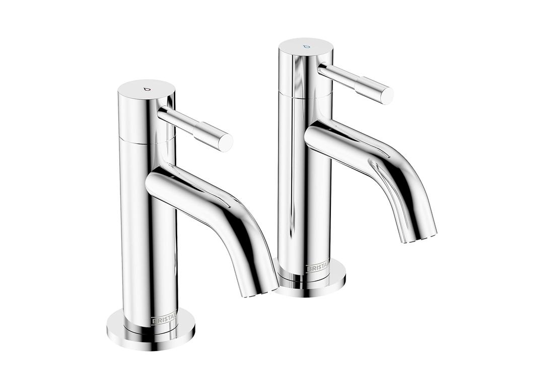 Bristan Mila Basin Pillar Taps Chrome (MI 1/2 C)