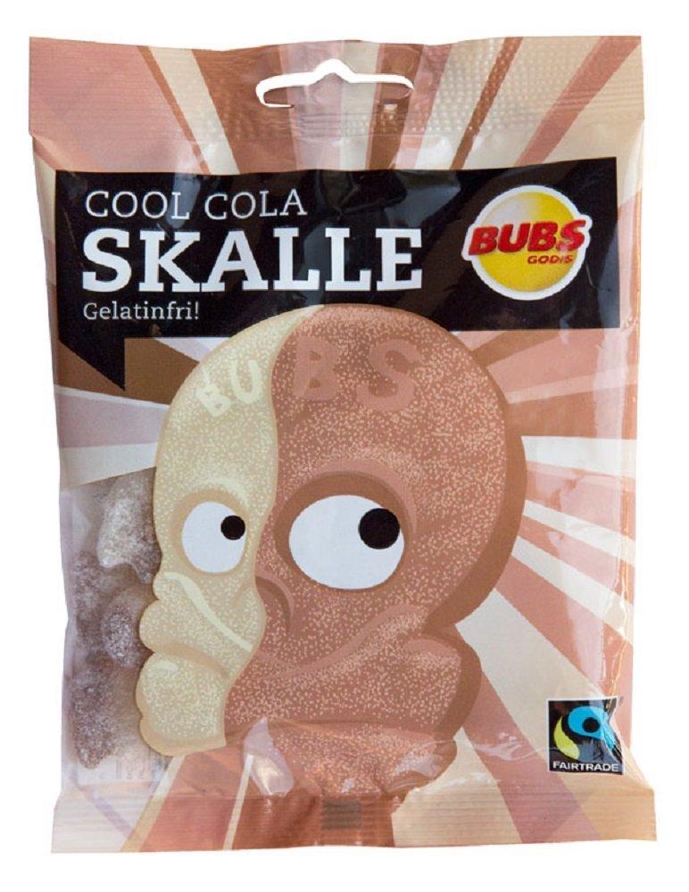 2 Bags x 90g of Bubs Godis Cool Cola - Skalle - Skallar - Original - Swedish - Sour - Cool Cola Skull - Gelatine Free - Wine Gums - Candy