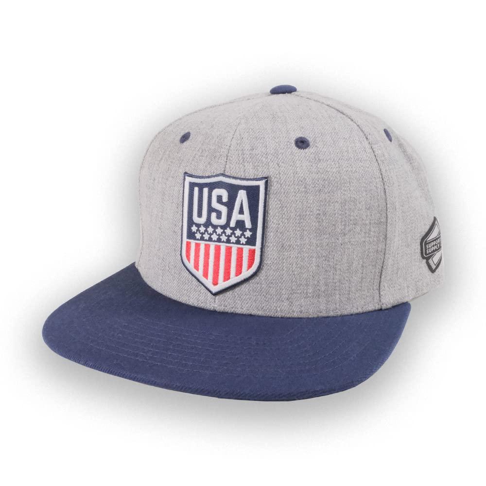 SUPPORTER SUPPLY CO. USA Soccer Flat Brim Snapback Hat