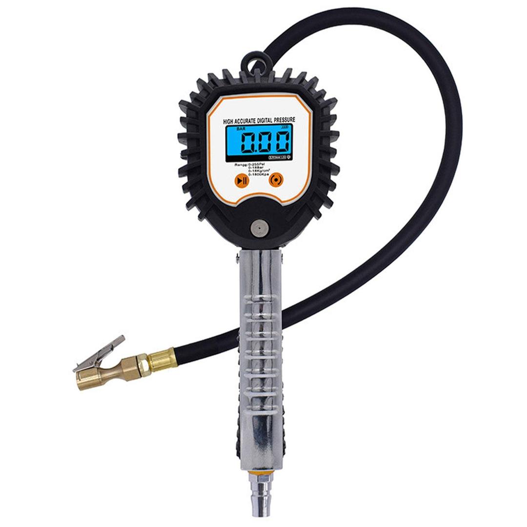 XINXI Digital Tire Inflator with Pressure Gauge | 255 PSI Air Chuck Tire Inflator 4 Settings | Heavy Duty Air Chuck with Gauge for Air Compressor Tire Inflator Attachment