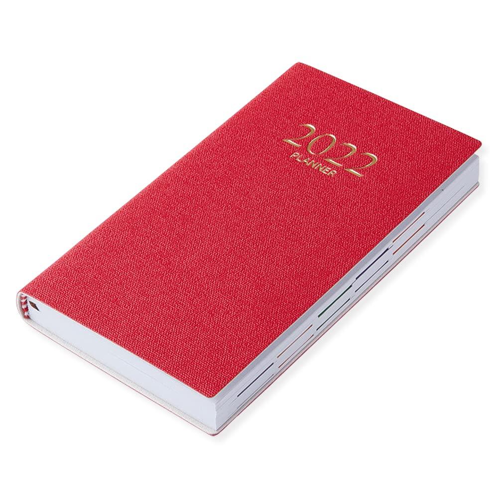 A6 size Compact Yearly Diary 2022|Journal 2022|Planner 2022|Organiser 2022|Office Diary| (Red)