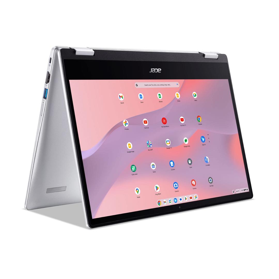 AcerChromebook Spin 314 Convertible Laptop | Intel Pentium Silver N6000 | 14" HD Corning Gorilla Glass Touch Display | 4GB LPDDR4X | 128GB eMMC | Intel Wi-Fi 6 AX201 | Chrome OS | CP314-1H-P9G7