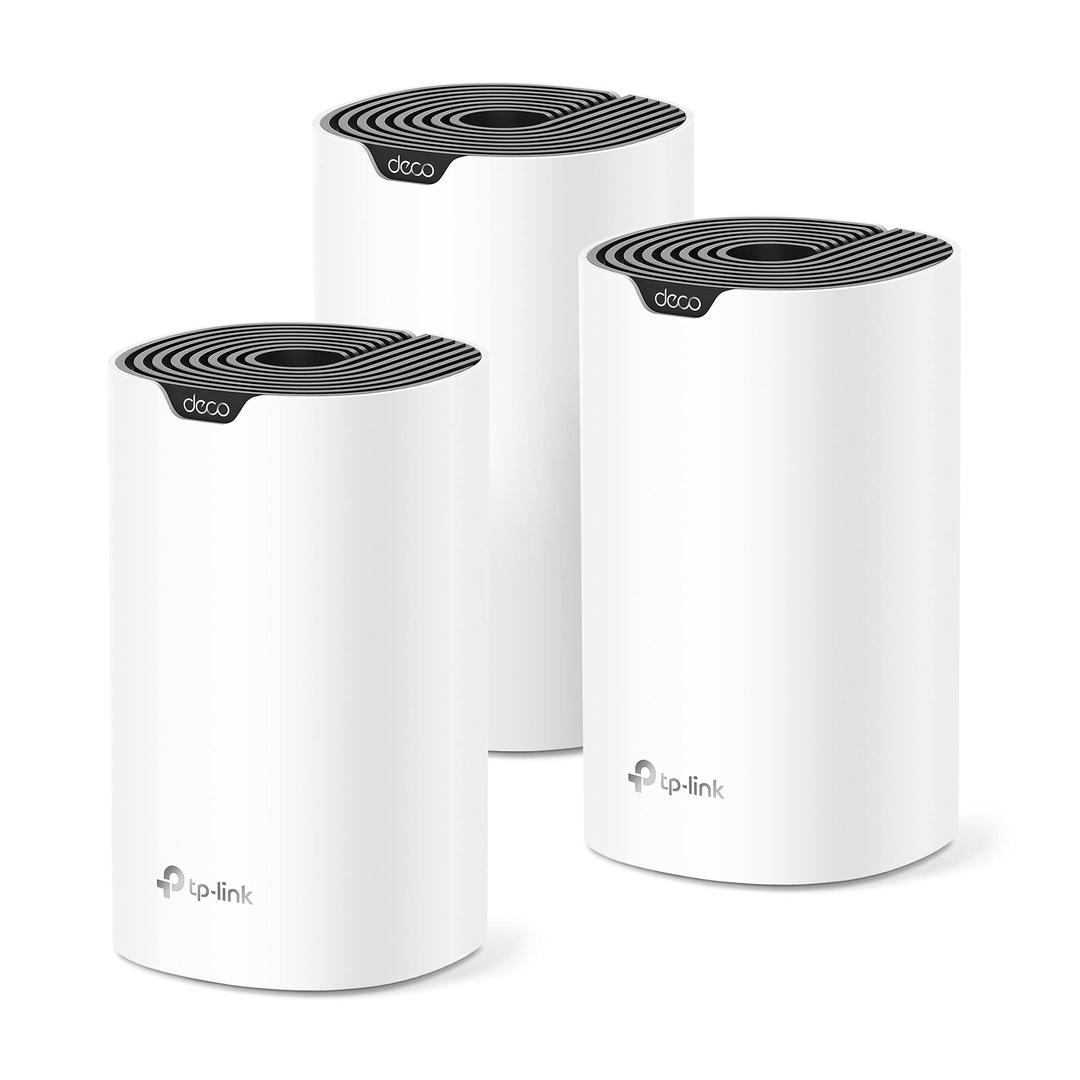 TP-LinkDeco Mesh AC1900 WiFi System (Deco S4) – Up to 5,500 Sq.ft. Coverage, Replaces WiFi Router and Extender, Gigabit Ports, Works with Alexa, 3-pack