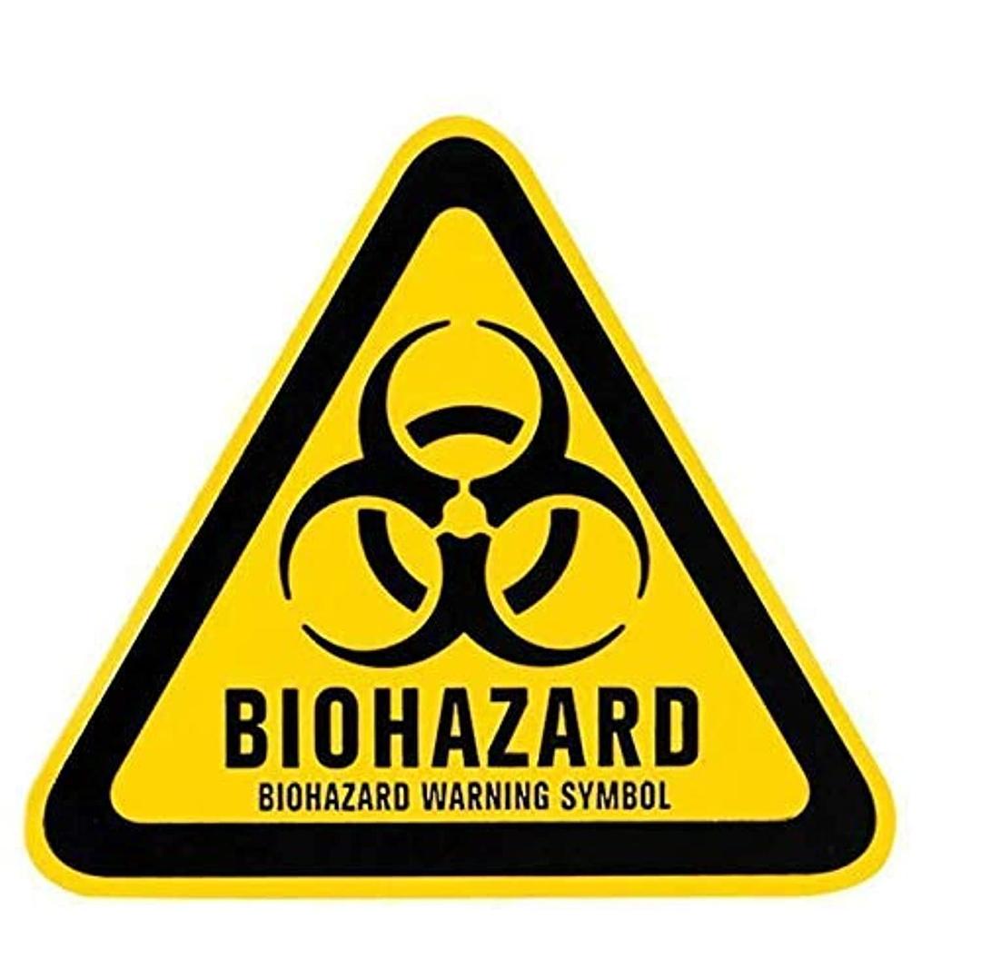 BPA Biohazard Danger Safety Warning Stickers, Vinyl Self Adhesive Decal Sign Label, 4.7 x 4.2 inches (10)