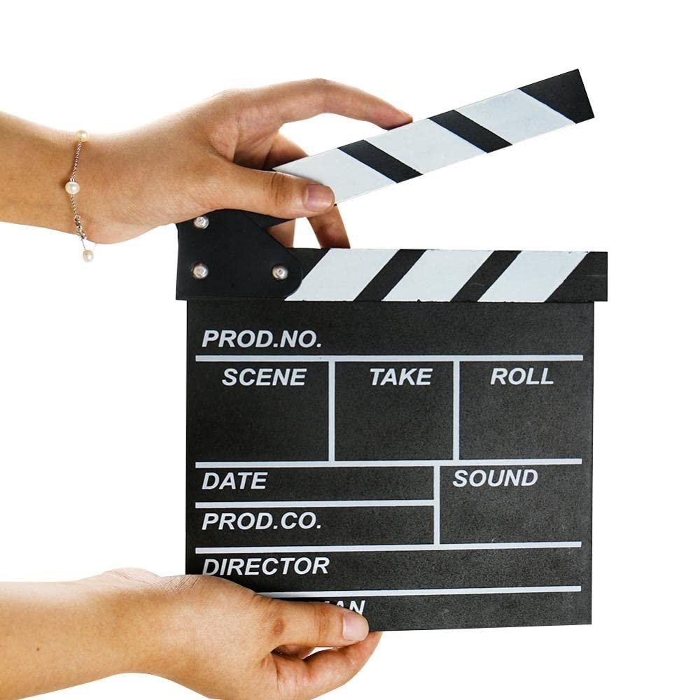 eWINNER Director Video Scene Clapperboard TV Movie Clapper Board Film Slate Cut Prop L size 30*27CM