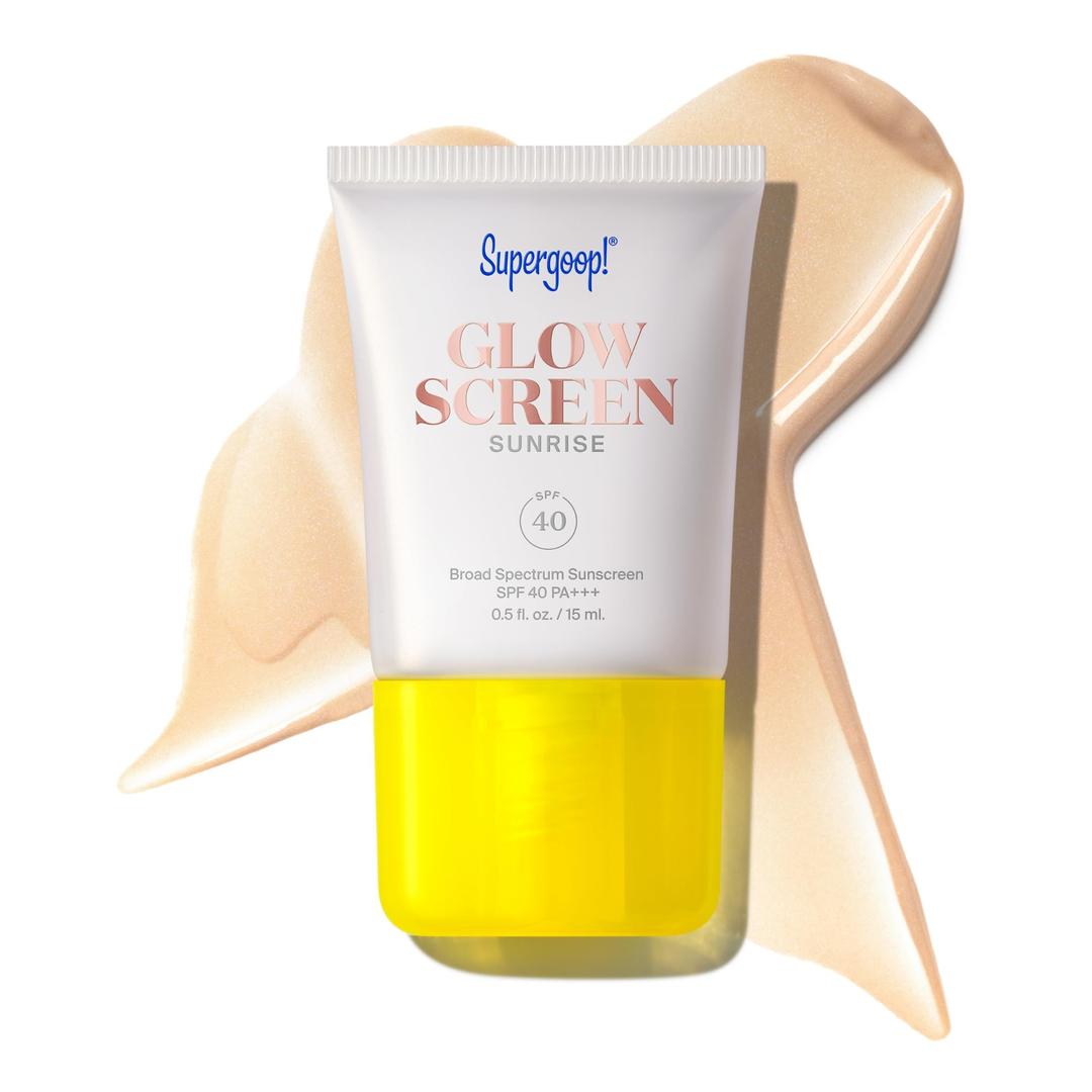 Supergoop! Glowscreen (SPF 40) - 0.5 fl oz - Glowy Primer + Broad Spectrum Sunscreen - Adds Instant Glow - Helps Filter Blue Light - Boosts Hydration with Hyaluronic Acid, Vitamin B5 & Niacinamide