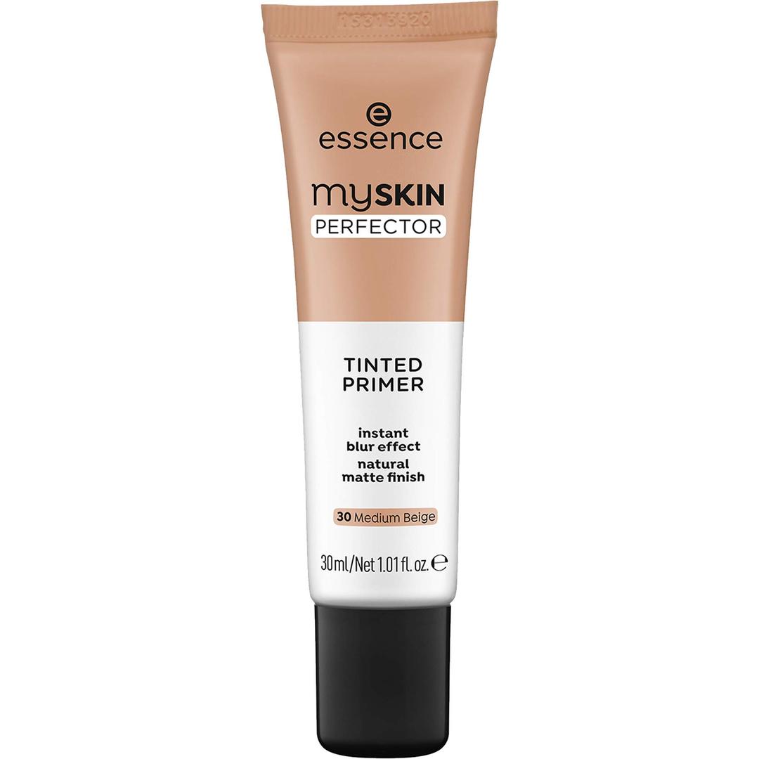 essence | My Skin Perfector Tinted Primer | Instant Blur Effect & Natural Matte Finish | Vegan, Paraben Free, Oil Free | Cruelty Free | (30 | Medium Beige)