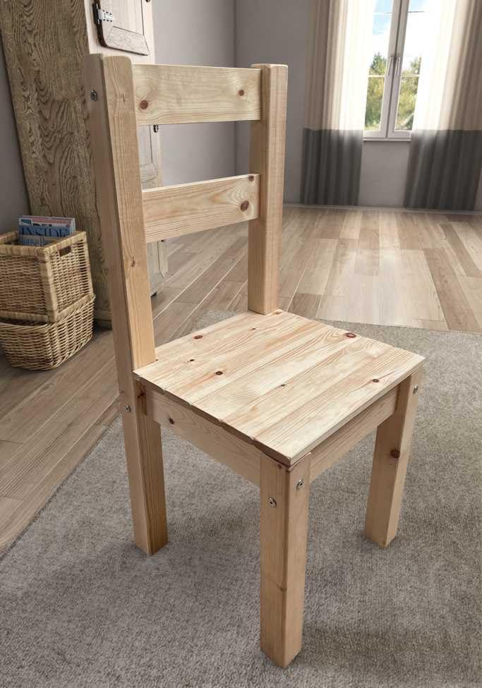 STRICTLY BEDS&BUNKS Atlas Heavy Duty Solid Pine Dining Chair for Dining Room or Kitchen | Wooden Dining Chair