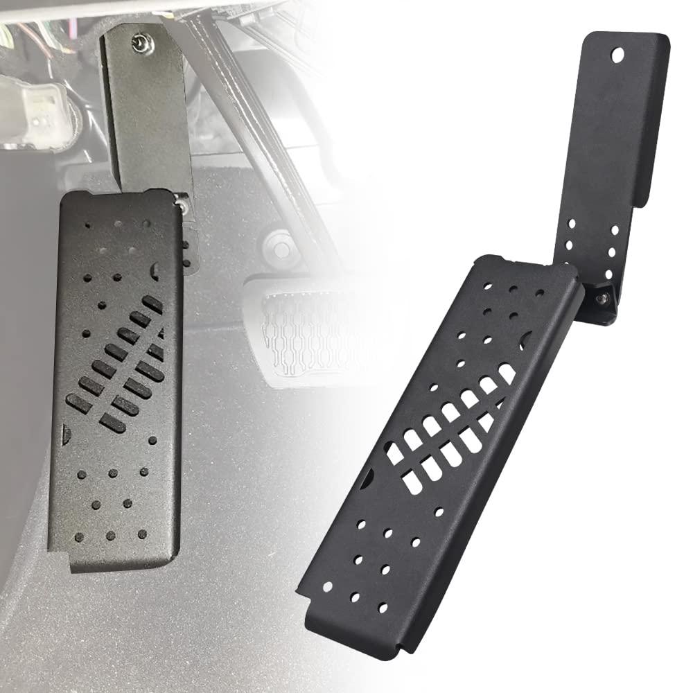 JL Dead Pedal, Gladiator Dead Pedal Left Side Foot Rest Kick Panel Compatible with Jeep Wrangler JL/Gladiator JT 2018 2019 2020 2021 2022 2023 (NOT Fit for 4xe Model) (Adjustable, Matte Black)