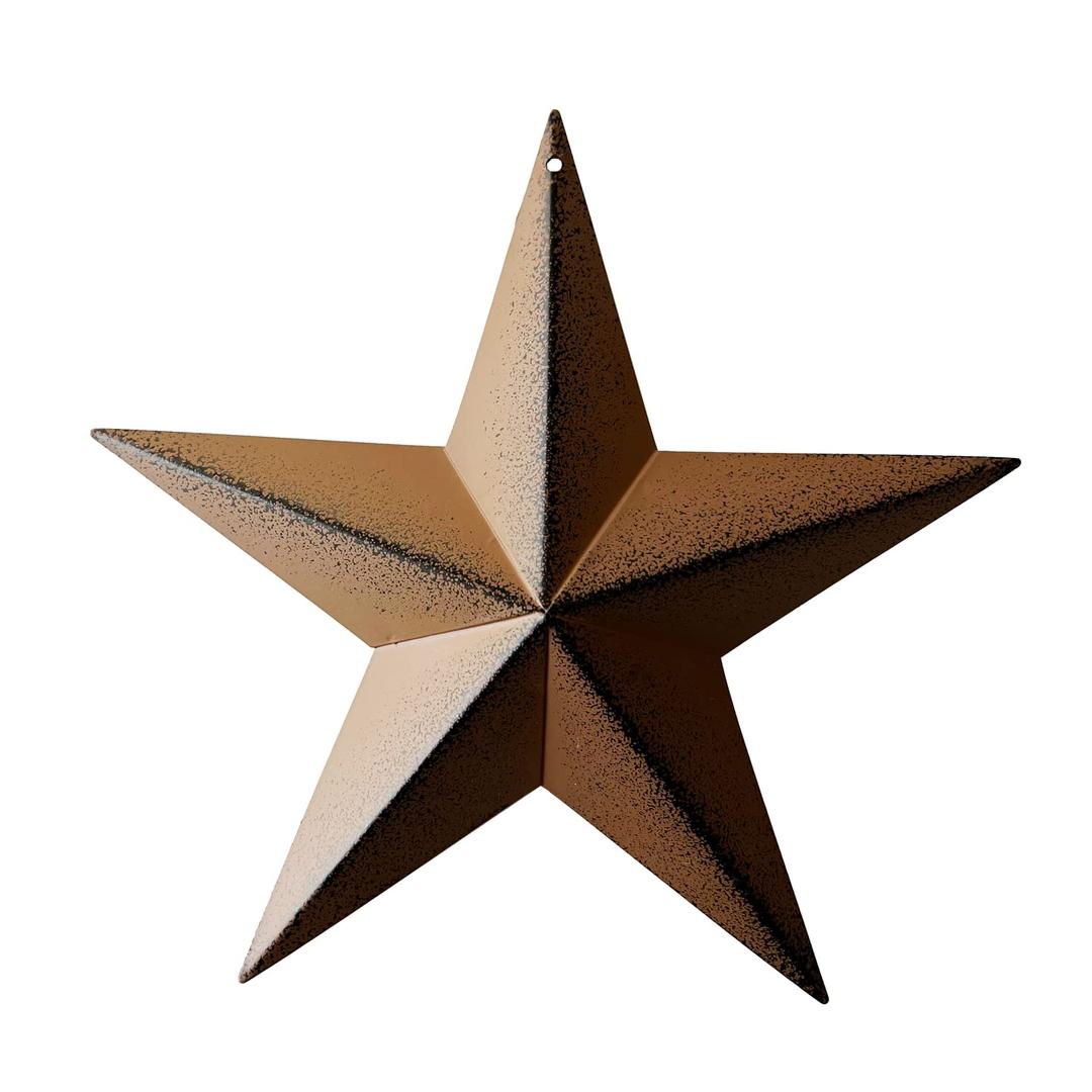 Rainbow Handcrafts Rustic Metal 3D Barn Star Patriotic Wall Decor Country Primitive July 4th Decoration 8 Inches